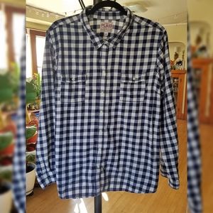 Old Navy Blue Plaid Flannel sz XXL